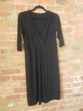 Eileen Fisher Silk Jersey faux wrap dress